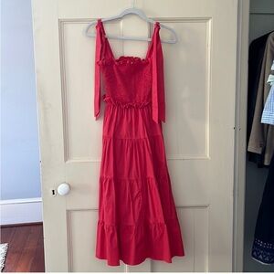 Red Sleeveless mexi dress xs